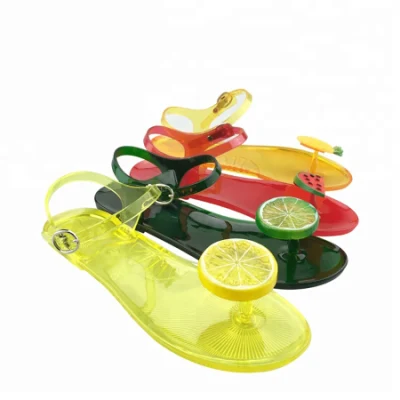 Удобные летние женские пластиковые фруктовые сандалии оптом Женская прозрачная обувь