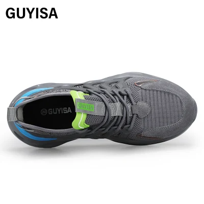 Бренд Guyisa, профессиональная защитная легкая резиновая пластиковая подошва, дышащая верхняя мужская обувь со стальным носком, защитная обувь Guyisa