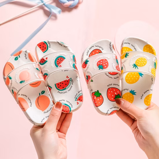 Летние удобные детские тапочки с тиснением без